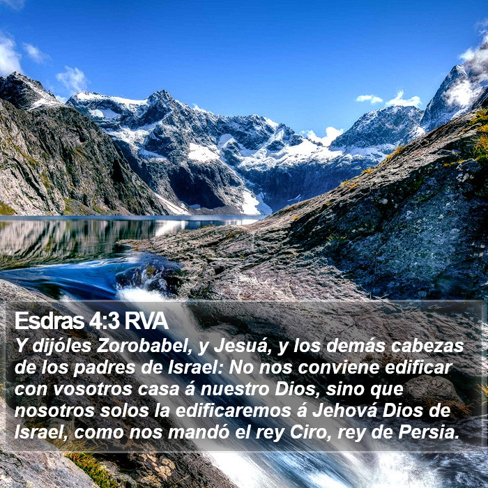 Esdras 4:3 RVA Bible Study