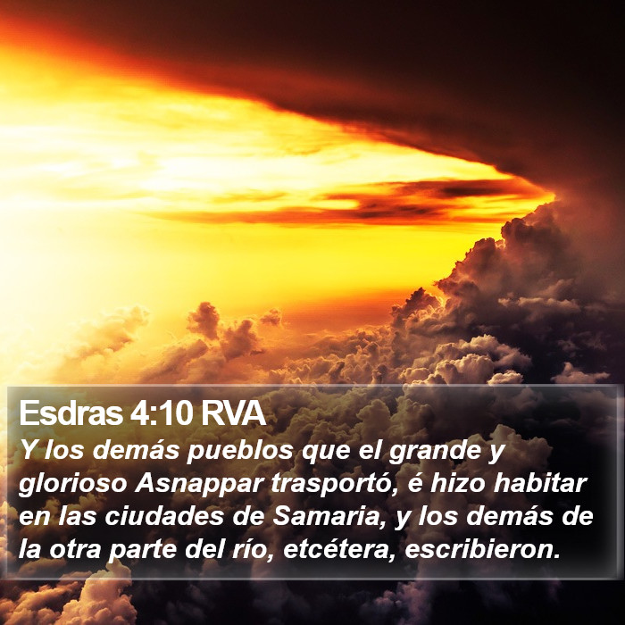 Esdras 4:10 RVA Bible Study