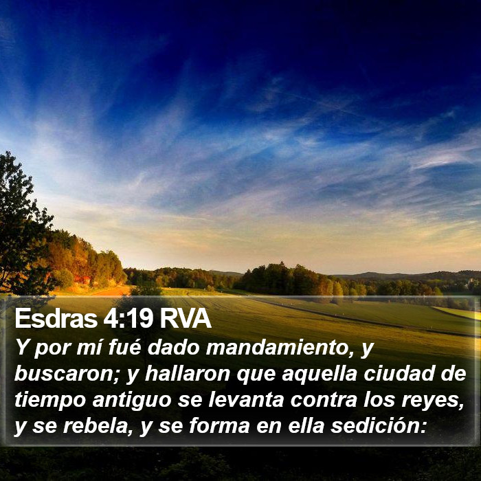 Esdras 4:19 RVA Bible Study