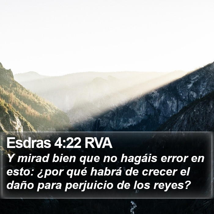 Esdras 4:22 RVA Bible Study