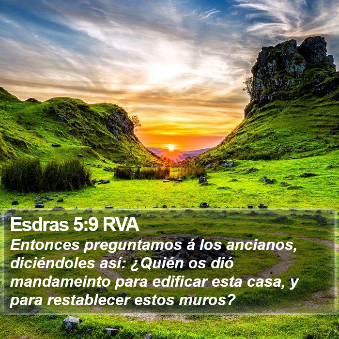 Esdras 5:9 RVA Bible Study