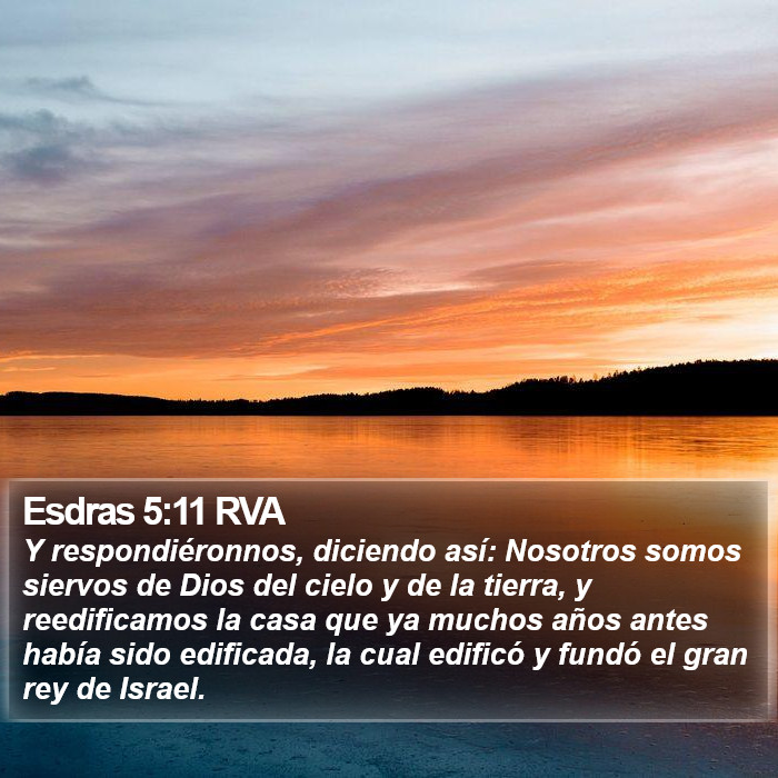 Esdras 5:11 RVA Bible Study