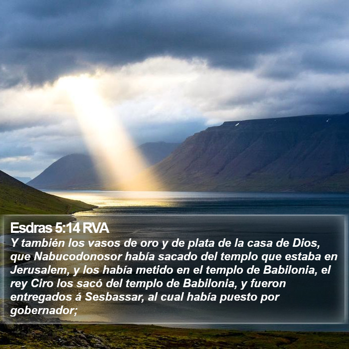 Esdras 5:14 RVA Bible Study