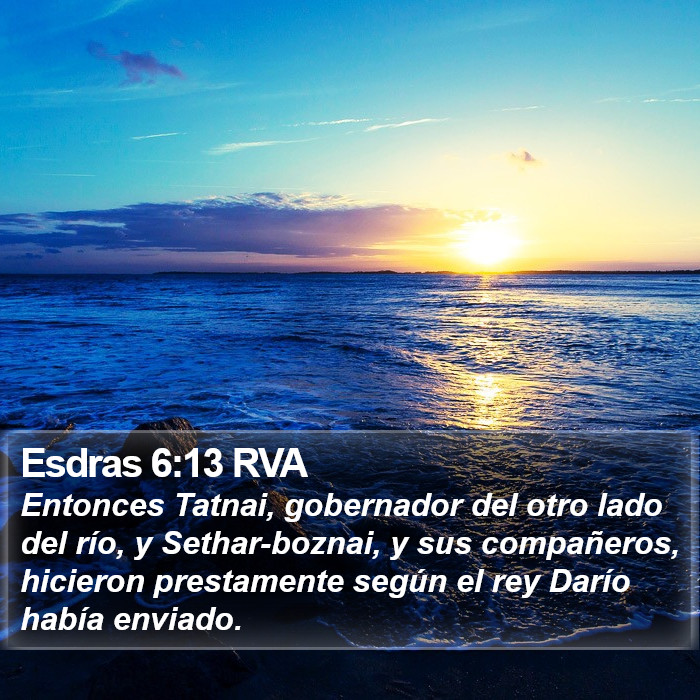 Esdras 6:13 RVA Bible Study