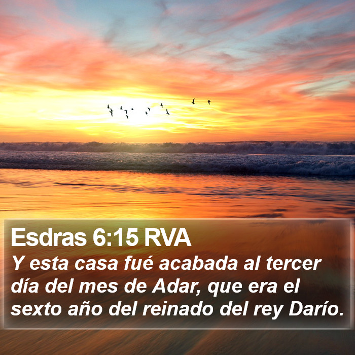 Esdras 6:15 RVA Bible Study