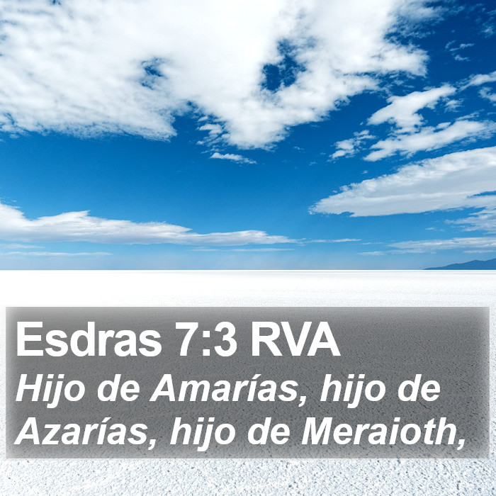 Esdras 7:3 RVA Bible Study