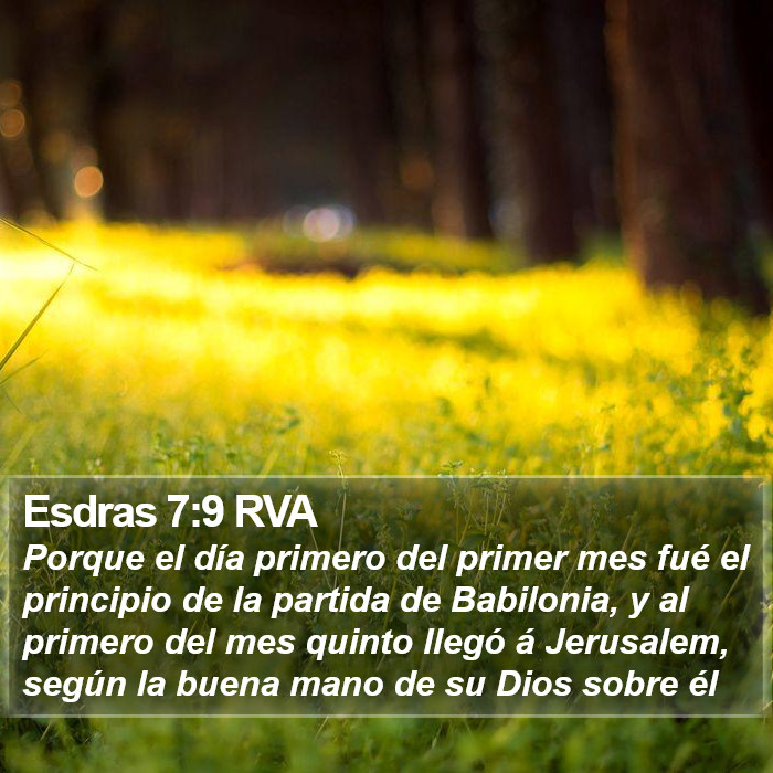 Esdras 7:9 RVA Bible Study