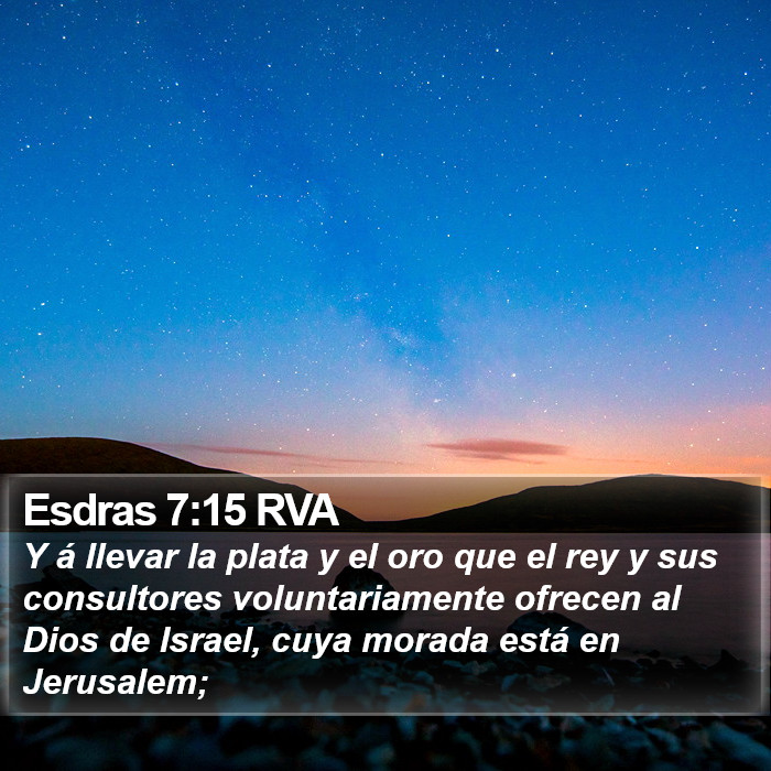 Esdras 7:15 RVA Bible Study