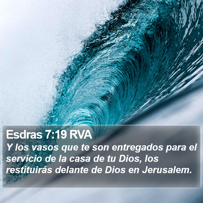 Esdras 7:19 RVA Bible Study