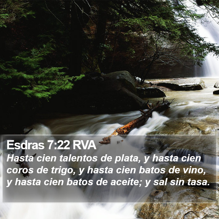 Esdras 7:22 RVA Bible Study