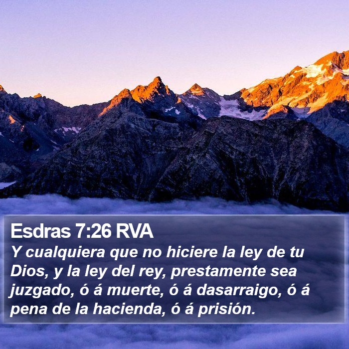 Esdras 7:26 RVA Bible Study