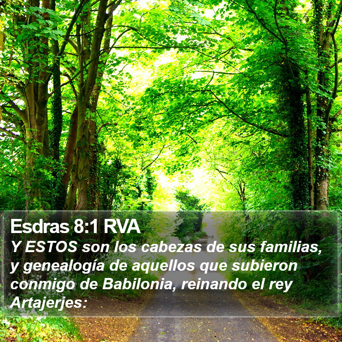 Esdras 8:1 RVA Bible Study