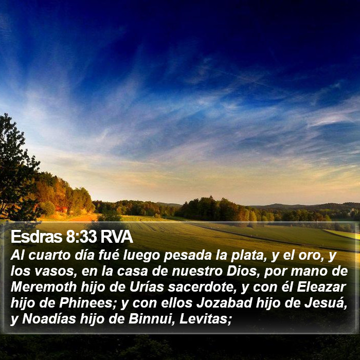 Esdras 8:33 RVA Bible Study