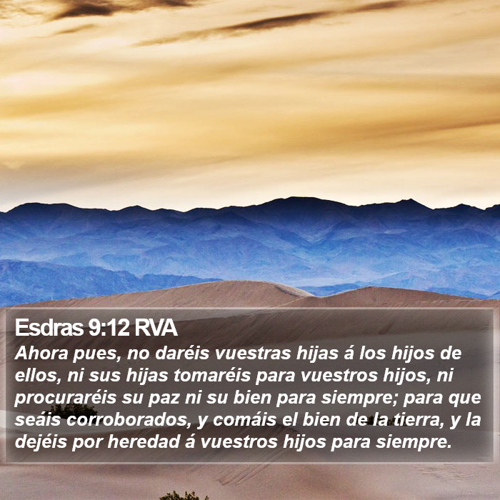 Esdras 9:12 RVA Bible Study