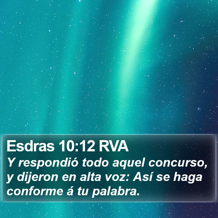 Esdras 10:12 RVA Bible Study