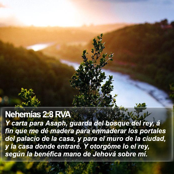 Nehemías 2:8 RVA Bible Study