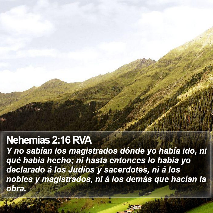 Nehemías 2:16 RVA Bible Study