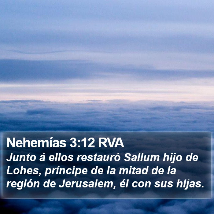 Nehemías 3:12 RVA Bible Study