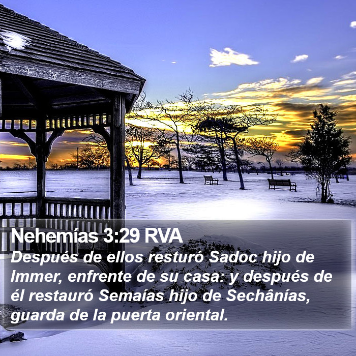 Nehemías 3:29 RVA Bible Study