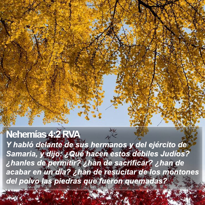 Nehemías 4:2 RVA Bible Study