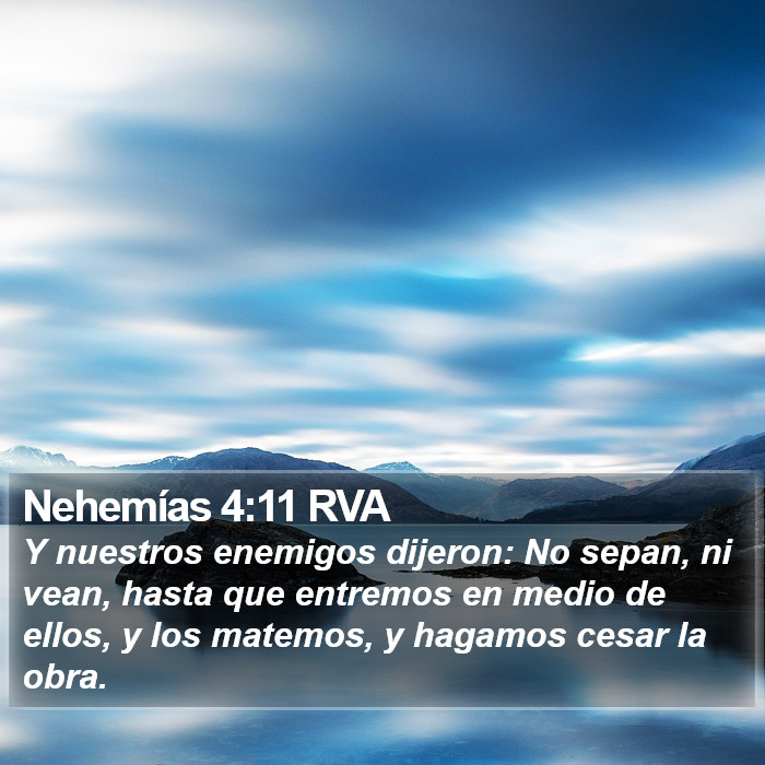 Nehemías 4:11 RVA Bible Study