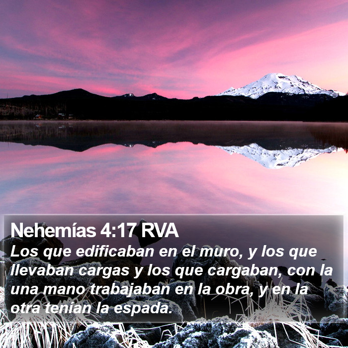 Nehemías 4:17 RVA Bible Study