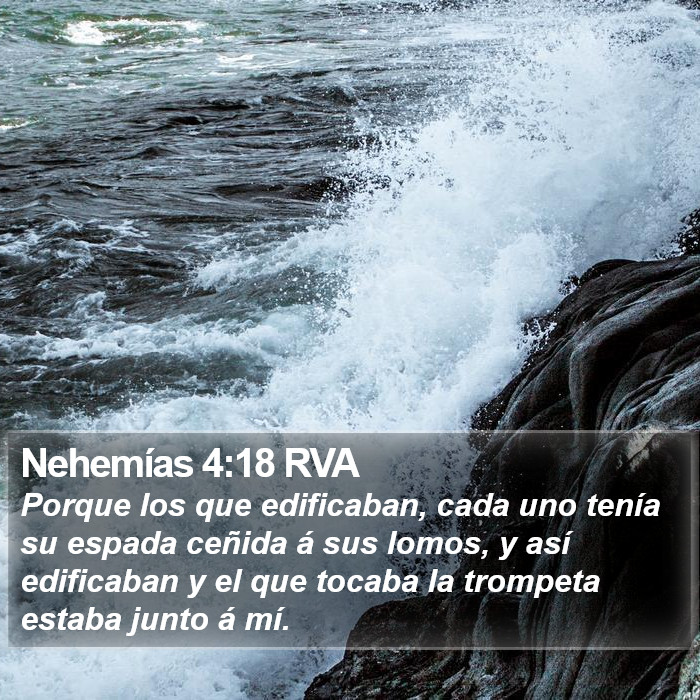 Nehemías 4:18 RVA Bible Study