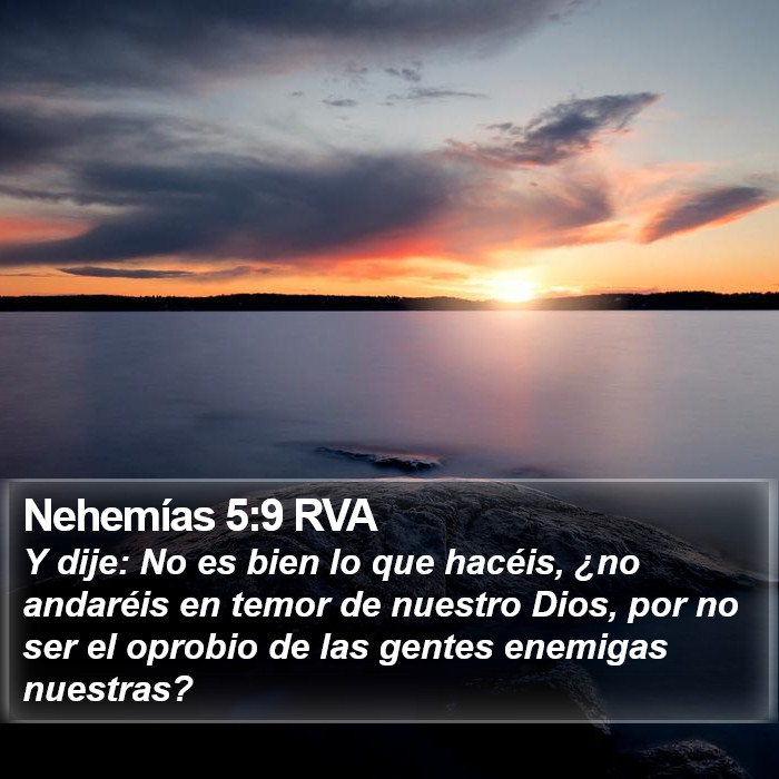 Nehemías 5:9 RVA Bible Study
