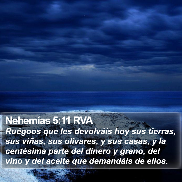 Nehemías 5:11 RVA Bible Study