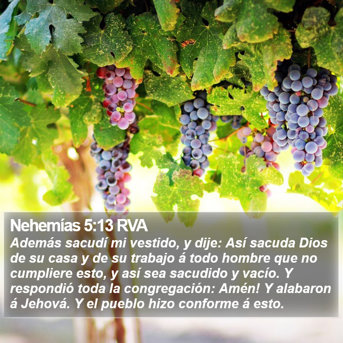 Nehemías 5:13 RVA Bible Study