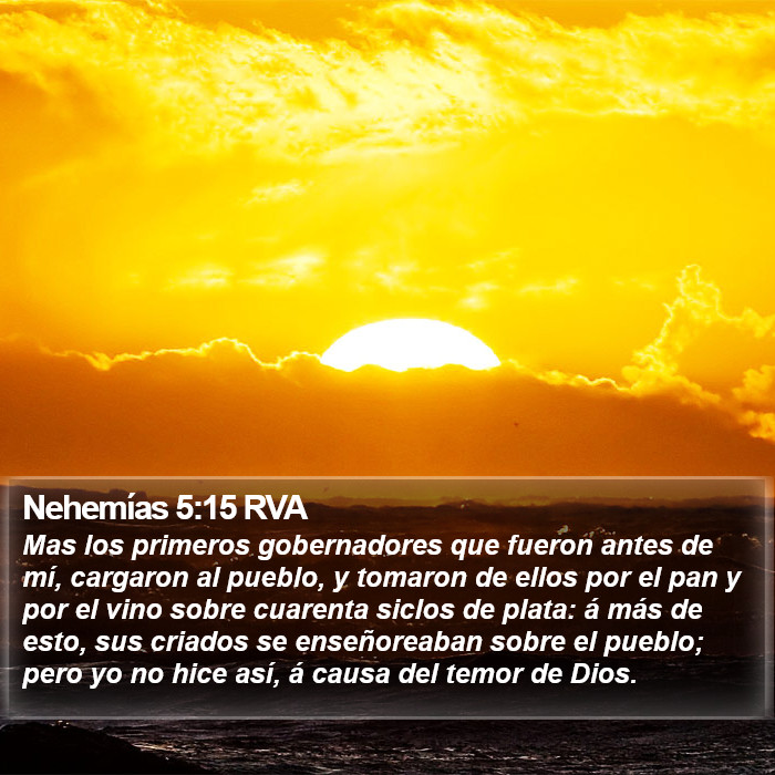 Nehemías 5:15 RVA Bible Study