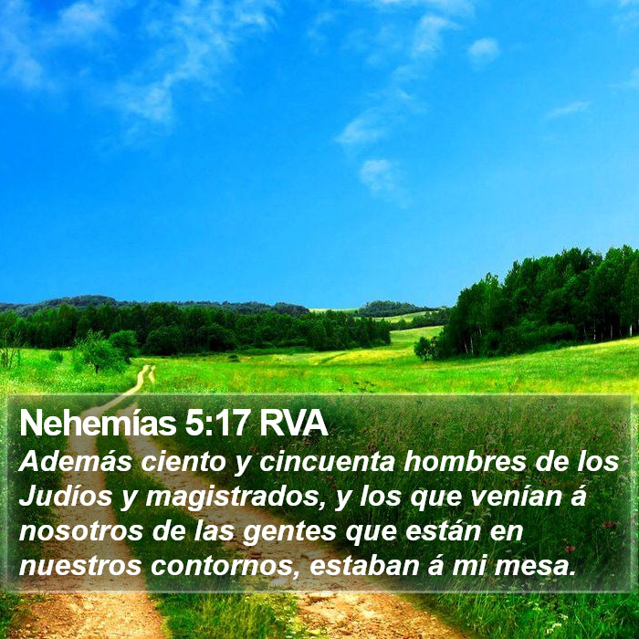 Nehemías 5:17 RVA Bible Study