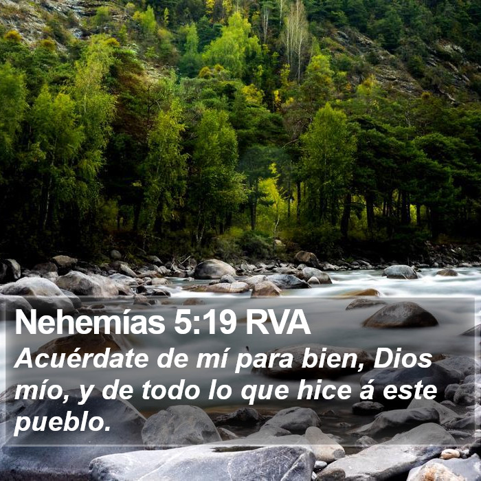 Nehemías 5:19 RVA Bible Study