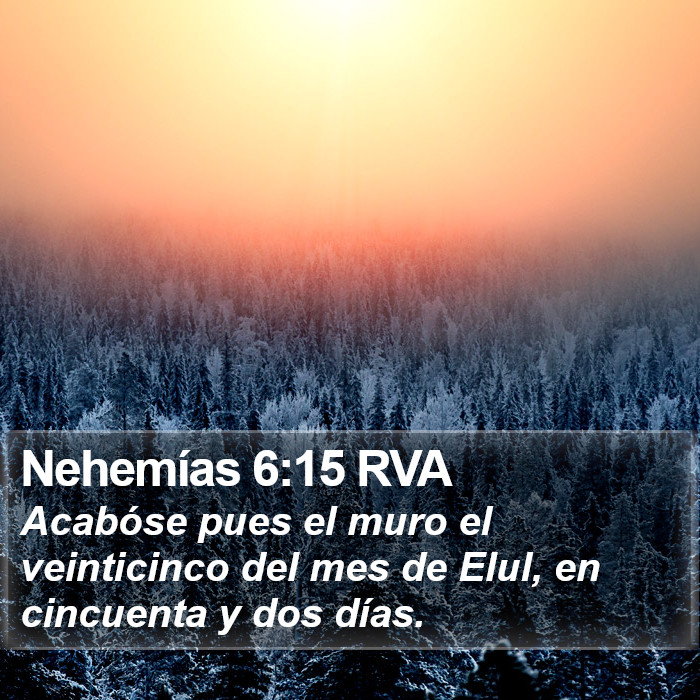 Nehemías 6:15 RVA Bible Study