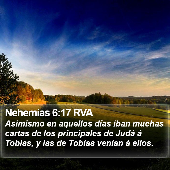 Nehemías 6:17 RVA Bible Study