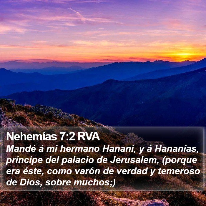 Nehemías 7:2 RVA Bible Study