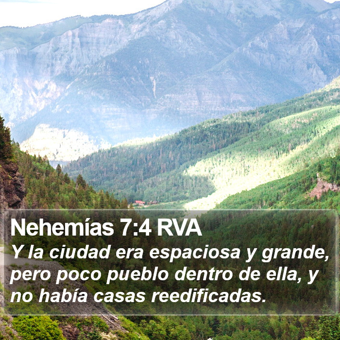 Nehemías 7:4 RVA Bible Study