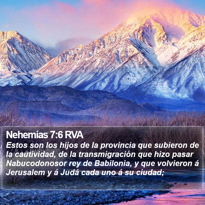 Nehemías 7:6 RVA Bible Study