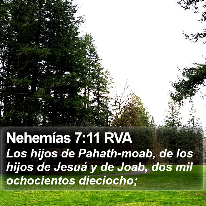 Nehemías 7:11 RVA Bible Study