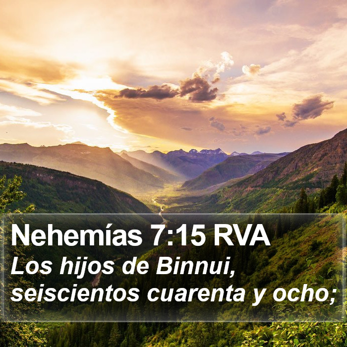 Nehemías 7:15 RVA Bible Study