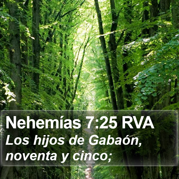 Nehemías 7:25 RVA Bible Study