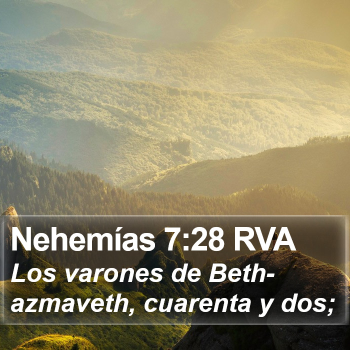 Nehemías 7:28 RVA Bible Study