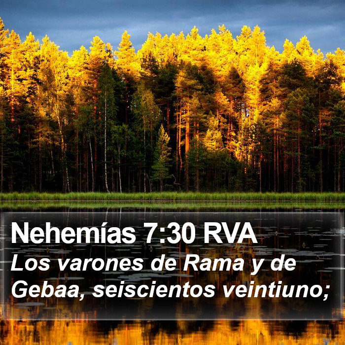 Nehemías 7:30 RVA Bible Study