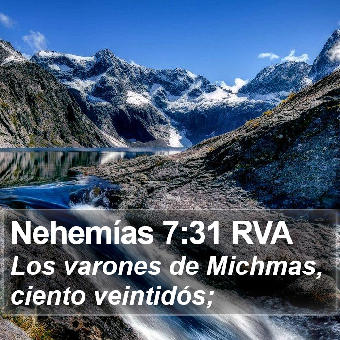 Nehemías 7:31 RVA Bible Study