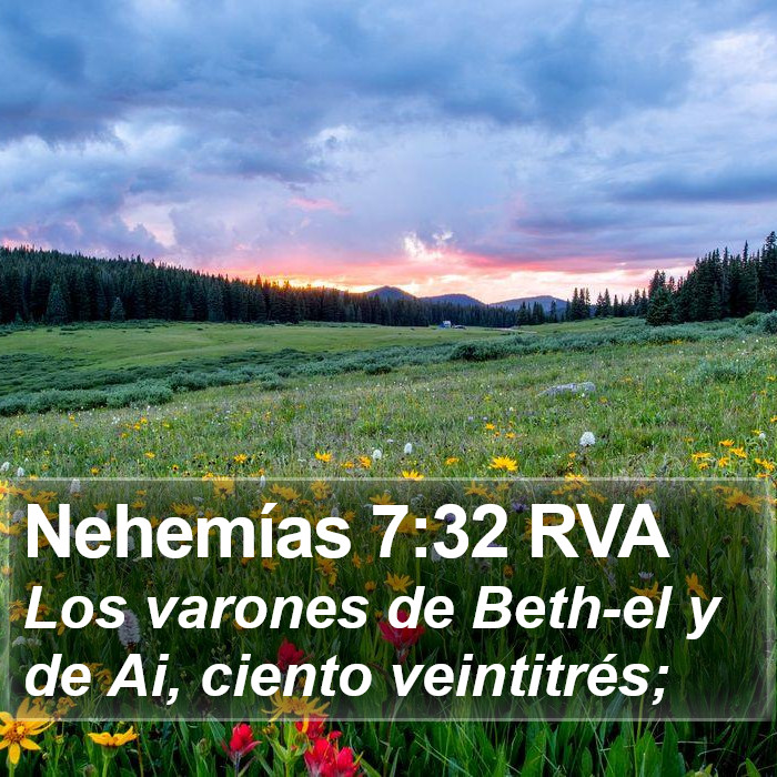 Nehemías 7:32 RVA Bible Study