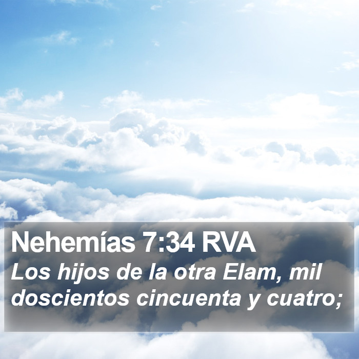 Nehemías 7:34 RVA Bible Study