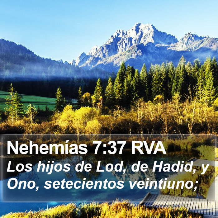 Nehemías 7:37 RVA Bible Study