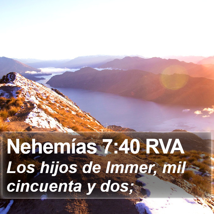 Nehemías 7:40 RVA Bible Study