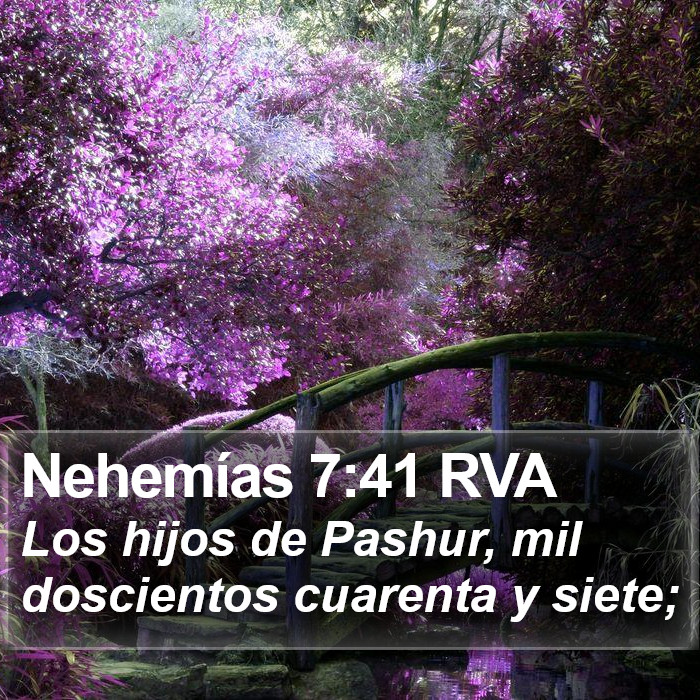 Nehemías 7:41 RVA Bible Study