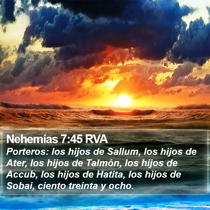 Nehemías 7:45 RVA Bible Study